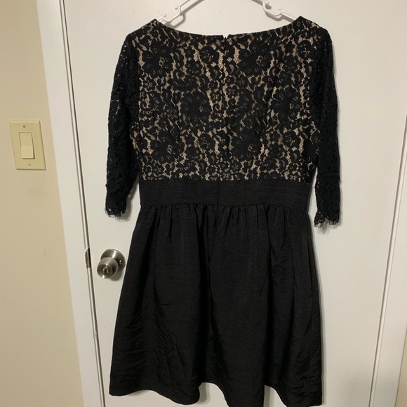 Eliza J Black lace and faille Dress Sz 14 - Picture 5 of 5